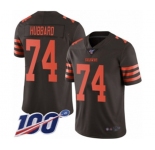 Youth Cleveland Browns #74 Chris Hubbard Limited Brown Rush Vapor Untouchable 100th Season Football Jersey