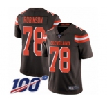 Youth Cleveland Browns #78 Greg Robinson Brown Team Color Vapor Untouchable Limited Player 100th Season Football Jersey