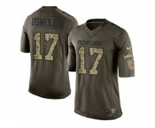 Youth Nike Cleveland Browns #17 Brock Osweiler Limited Green Salute to Service NFL Jersey