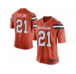 Youth Nike Cleveland Browns #21 Jamar Taylor Game Orange Alternate NFL Jersey