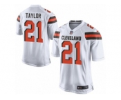 Youth Nike Cleveland Browns #21 Jamar Taylor Game White NFL Jersey