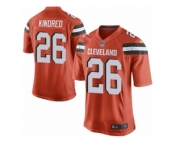 Youth Nike Cleveland Browns #26 Derrick Kindred Game Orange Alternate NFL Jersey