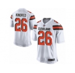 Youth Nike Cleveland Browns #26 Derrick Kindred Game White NFL Jersey