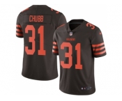 Youth Nike Cleveland Browns #31 Nick Chubb Brown Stitched NFL Limited Rush Jersey