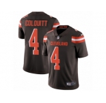 Youth Nike Cleveland Browns #4 Britton Colquitt Vapor Untouchable Limited Brown Team Color NFL Jersey