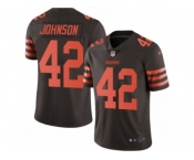 Youth Nike Cleveland Browns #42 Malcolm Johnson Limited Brown Rush NFL Jersey