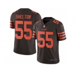 Youth Nike Cleveland Browns #55 Danny Shelton Limited Brown Rush NFL Jersey