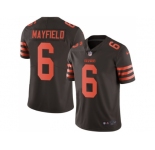 Youth Nike Cleveland Browns #6 Baker Mayfield Brown Stitched NFL Limited Rush Jersey