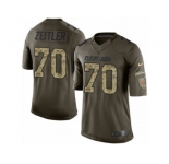 Youth Nike Cleveland Browns #70 Kevin Zeitler Limited Green Salute to Service NFL Jersey