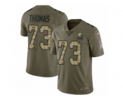 Youth Nike Cleveland Browns #73 Joe Thomas Limited Olive Camo 2017 Salute to Service NFL Jersey