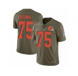 Youth Nike Cleveland Browns #75 Joel Bitonio Limited Olive 2017 Salute to Service NFL Jersey