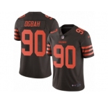 Youth Nike Cleveland Browns #90 Emmanuel Ogbah Limited Brown Rush NFL Jersey