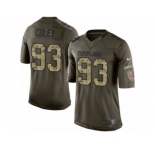 Youth Nike Cleveland Browns #93 Trevon Coley Limited Green Salute to Service NFL Jersey