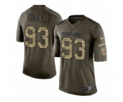 Youth Nike Cleveland Browns #93 Trevon Coley Limited Green Salute to Service NFL Jersey