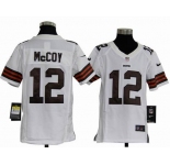 nike youth nfl jerseys cleveland browns #12 mccoy white[nike]