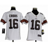 nike youth nfl jerseys cleveland browns #16 joshua cribbs white[nike]