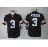 nike youth nfl jerseys cleveland browns #3 weeden brown[nike limited]