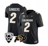 Men Colorado Buffaloes #2 Shedeur Sanders Black 2023 FUSE Limited Football Stitched Jersey