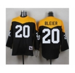 Mitchell And Ness 1967 Pittsburgh Steelers #20 Rocky Bleier Black Yelllow Throwback Mens Stitched NFL Jersey