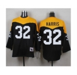 Mitchell And Ness 1967 Pittsburgh Steelers #32 Franco Harris Black Yelllow Throwback Mens Stitched NFL Jersey