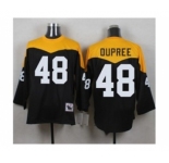 Mitchell And Ness 1967 Pittsburgh Steelers #48 Bud Dupree Black Yelllow Throwback Mens Stitched NFL Jersey