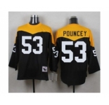 Mitchell And Ness 1967 Pittsburgh Steelers #53 Maurkice Pouncey Black Yelllow Throwback Mens Stitched NFL Jersey