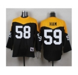 Mitchell And Ness 1967 Pittsburgh Steelers #59 Jack Ham Black Yelllow Throwback Mens Stitched NFL Jersey