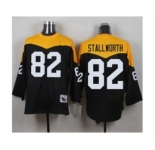 Mitchell And Ness 1967 Pittsburgh Steelers #82 John Stallworth Black Yelllow Throwback Mens Stitched NFL Jersey