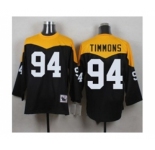 Mitchell And Ness 1967 Pittsburgh Steelers #94 Lawrence Timmons Black Yelllow Throwback Mens Stitched NFL Jersey