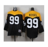 Mitchell And Ness 1967 Pittsburgh Steelers #99 Brett Keisel Black Yelllow Throwback Mens Stitched NFL Jersey