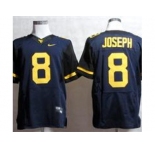 NCAA Virginia Mountaineers #8 Karl Joseph blue Jerseys(Elite)
