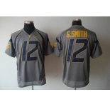 NCAA West Virginia Mountaineers #12 Geno Smith Grey