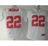 ncaa Alabama Crimson Tide #22 Ingram White