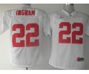 ncaa Alabama Crimson Tide #22 Ingram White