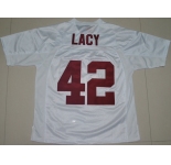 ncaa (alabama crimson) #42 eddie lacy white