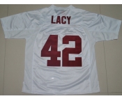 ncaa (alabama crimson) #42 eddie lacy white
