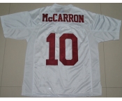 ncaa alabama crimson tide #10 a.j mccarron white
