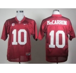 ncaa alabama crimson tide #10 mccarron red