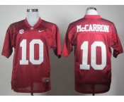 ncaa alabama crimson tide #10 mccarron red
