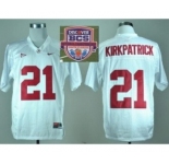 ncaa alabama crimson tide #21 kirkpatrick white[2013 bcs]