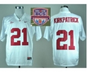 ncaa alabama crimson tide #21 kirkpatrick white[2013 bcs]