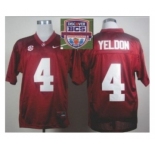 ncaa alabama crimson tide #4 yeldon red[2013 bcs]