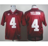 ncaa alabama crimson tide #4 yeldon red