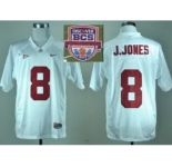 ncaa alabama crimson tide #8 j.jones white[2013 bcs]