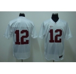 ncaa (alabama crimson)#12 white