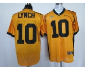 ncaa california golden bears #10 lynch yellow