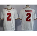 ncaa florida state seminoles #2 sanders white[fsu]
