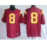 ncaa jerseys# 8 red(yellow number)