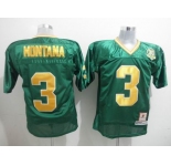 ncaa jerseys Joe Montana #3 green