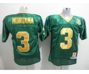 ncaa jerseys Joe Montana #3 green